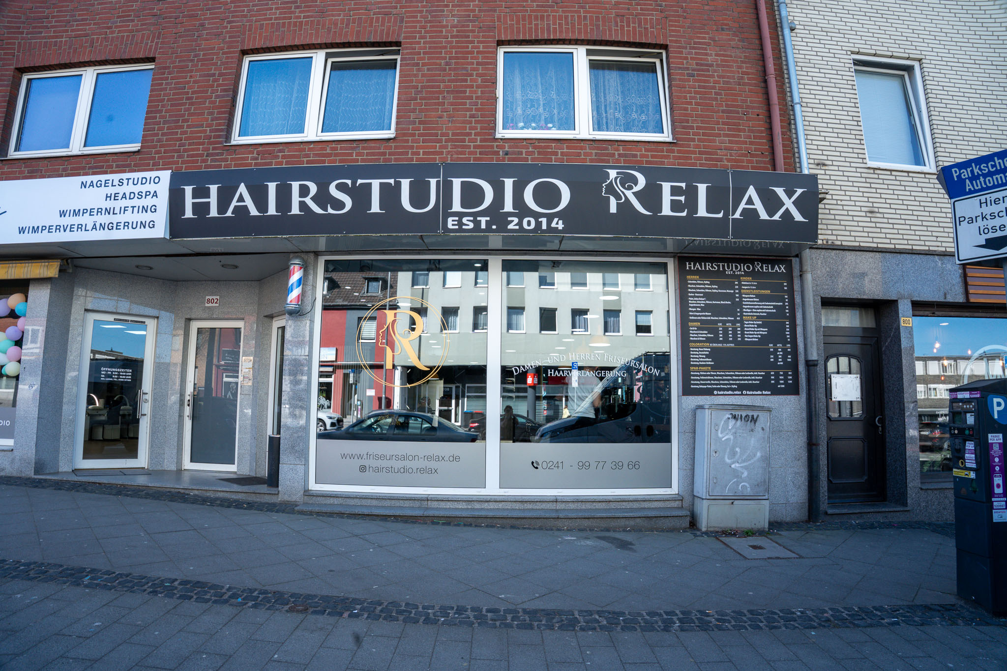 Außenansicht Hairstudio Relax an der Trierer Straße 802 in Aachen